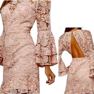 Beautiful BEBE open back lace dress